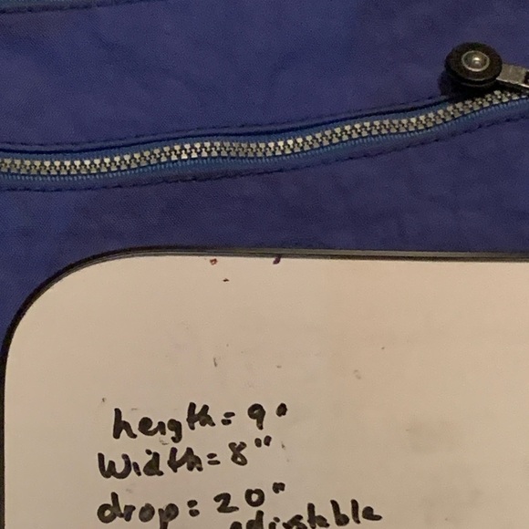 Kipling Keiko Crossbody Bag Deep Sky Blue (AC7905) 8 X 9 X 1/2" 12-24" Drop - Picture 5 of 5